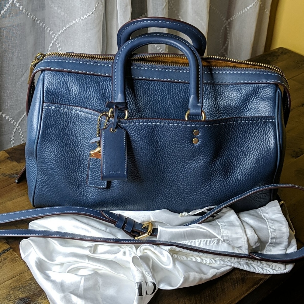 Large Coach Rogue Satchel in Blue